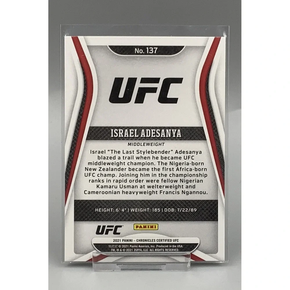 Israel‎ Adesanya 2021 Chronicles UFC - Certified #137